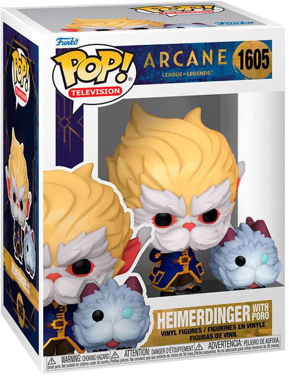 Arcane League Of Legends Pop ! Vinile Figura Heimerdinger W / poro 9 Cm Funko 1605