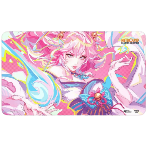 Riftbound League of Legends TCG Spiritforged Playmat Spirit Blossom Ahri 61x35cm Bordi Cuciti Neoprene