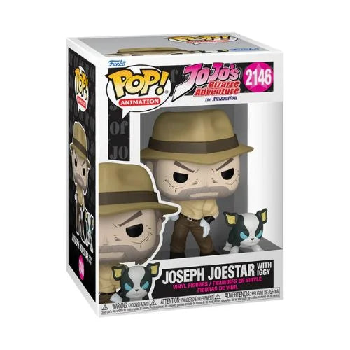 Funko POP! Animation Jojo's Bizzarre Adventure Joseph Joestar with Iggy 2146 Stardust Crusaders Duo Figure