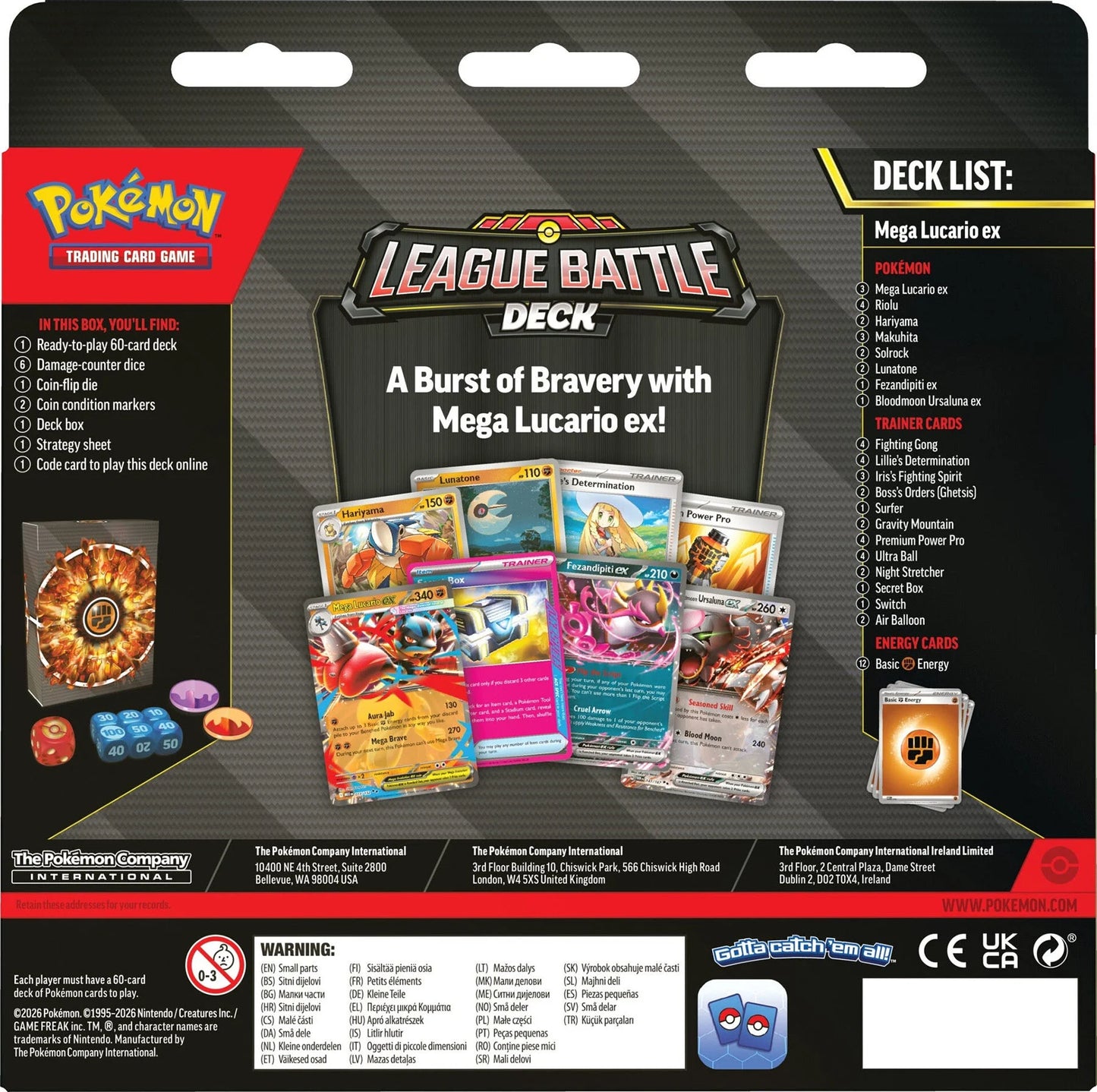 Pokémon Megaevoluzione – Mazzo Lotte di Lega Mega Lucario EX ITA