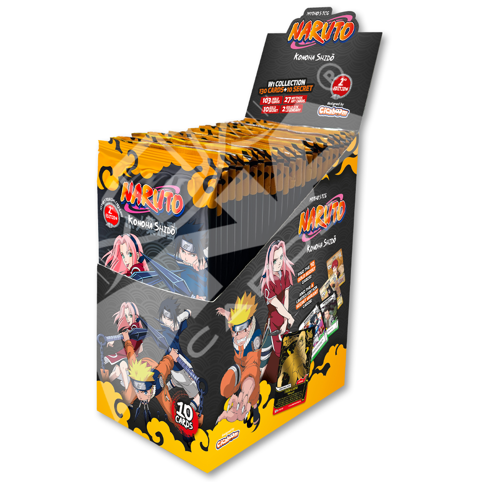 Naruto Mythos Konoha Shido Second Edition Display 24 Buste ENG Trading Card Game OFFERTA COMMUNITY