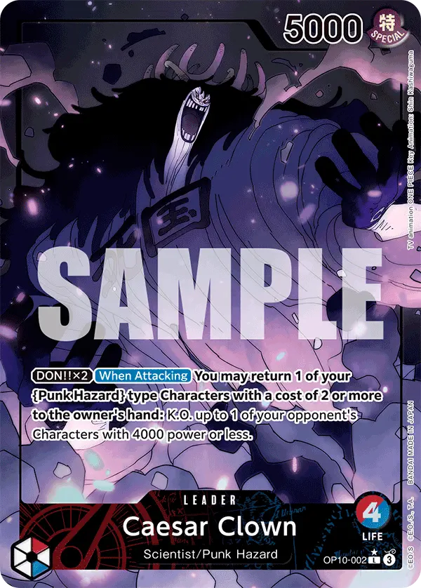 Caesar Clown OP10 - 002 V2 [OTS Tournament Pack 10 - OP10] [Inglese] Alternate Art