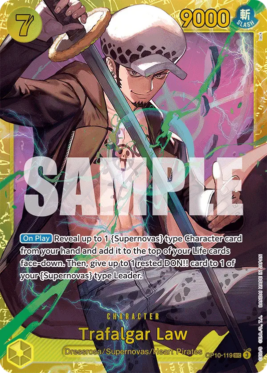 Trafalgar Law OP10 - 119 V1 [OTS Tournament Pack 10 - OP10] [Inglese] Secret Rare