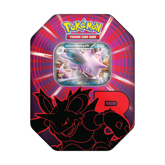 POKÉMON SCARLATTO E VIOLETTO - RIVALI PREDESTINATI - TEAM ROCKET - TIN DA COLLEZIONE - NIDOKING-EX (ENG)