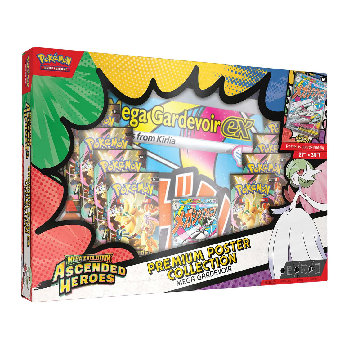 Pokémon TCG Mega Gardevoir ex - Mega Evolution Ascended Heroes Premium Poster Collection ENG