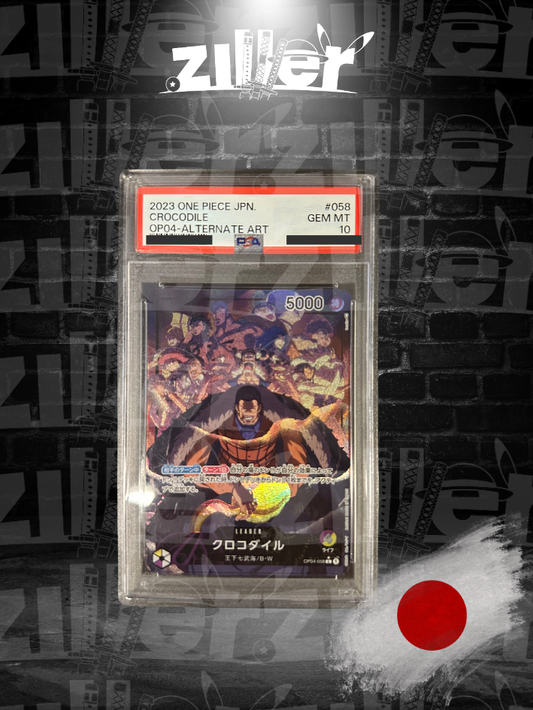 Crocodile ( OP04 - 058 ) Leader Card PSA 10 - One Piece Card Game Giapponese - Kingdoms of Intrigue