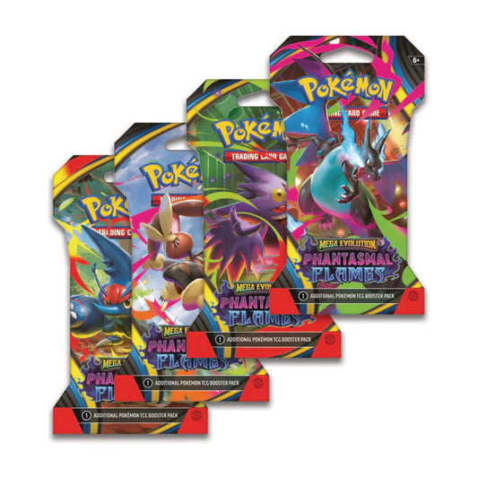 Pokémon TCG Mega Evolution - Phantasmal Flames Sleeved Booster Pack (10 Cards) ENG - Fiamme Spettrali Mega Evoluzioni