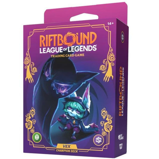 Riftbound League Of Legends Unleashed Champion Deck Vex ENG - Mazzo Precostruito 56 Carte + Booster