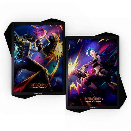 Riftbound League of Legends TCG Vendetta Art Sleeves Jinx e Vi – 100 Bustine