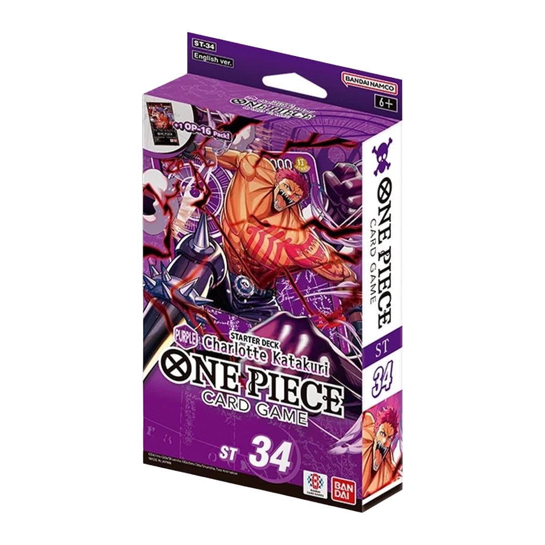 Bandai One Piece Card Game Starter Deck ST - 34 Purple Charlotte Katakuri Mazzo Precostruito Viola ENG