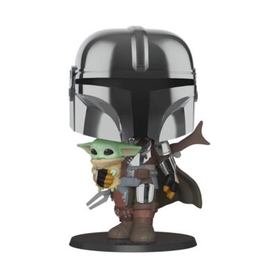Star Wars The Mandalorian Super Sized POP! Vinyl Figure 380 holding The Child 25 cm by Funko