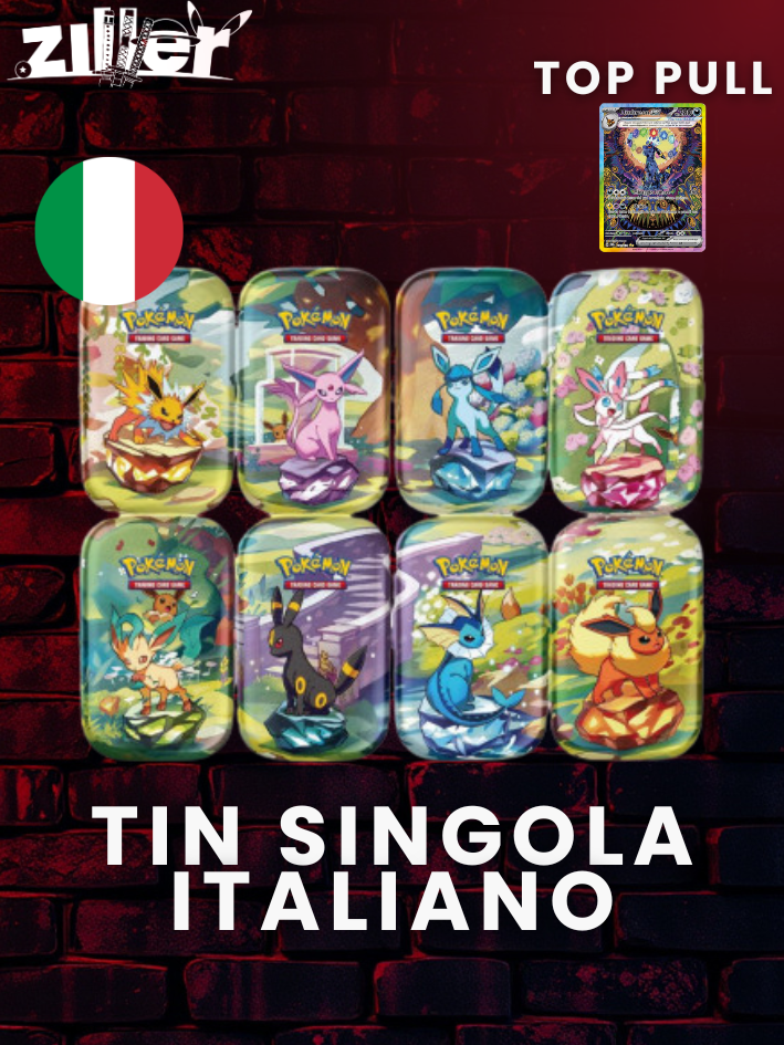 Evoluzioni Prismatiche Display 8 Mini - Tin da Collezione - Scarlatto e Violetto 8.5 - Pokémon TCG - ITA