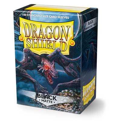 Dragon Shield Standard Sleeves - Matte Black - 100 Bustine Protettive per Carte TCG