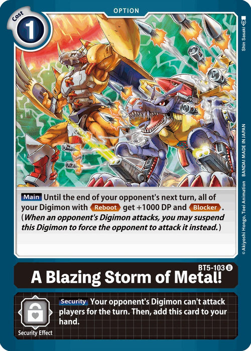 A Blazing Storm of Metal! BT5-103 [ Inglese / Giapponese ]