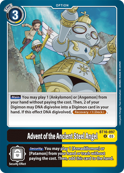 Advent of the Ancient Steel Angel BT16-097 [ Inglese / Giapponese ]