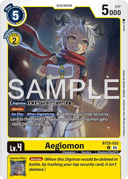 Aegiomon BT25-033 [ Inglese / Giapponese ]