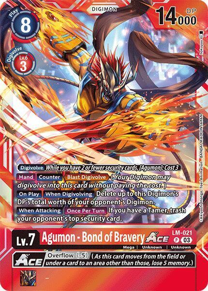 Agumon - Bond of Bravery ACE LM-021 [ Inglese / Giapponese ]