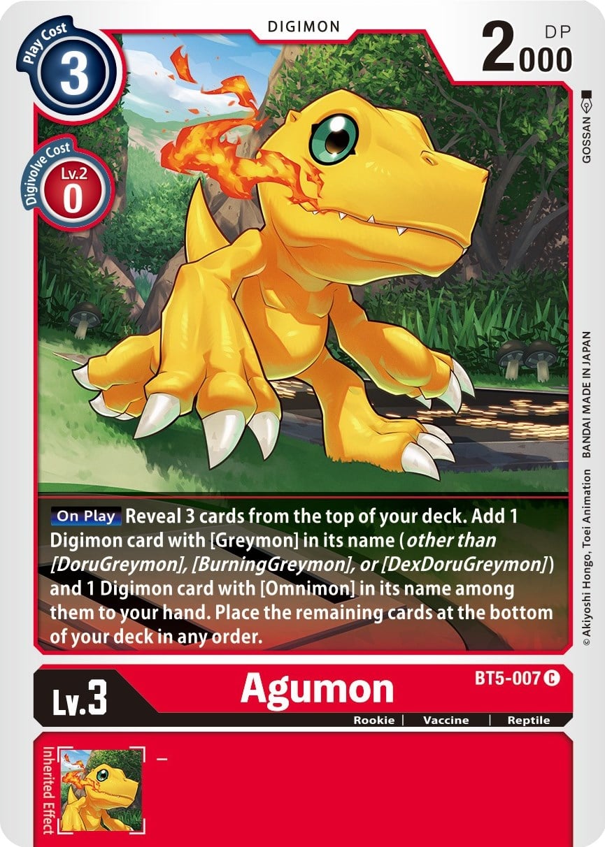 Agumon BT5-007 [ Inglese / Giapponese ]