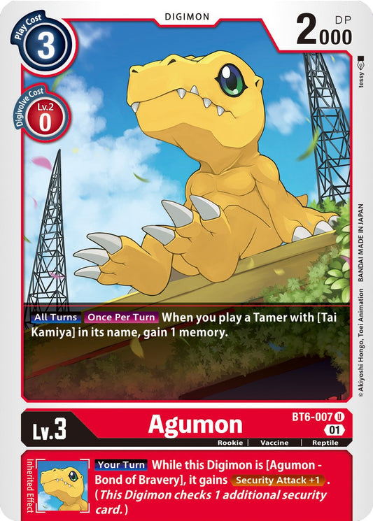 Agumon BT6-007 [ Inglese / Giapponese ]