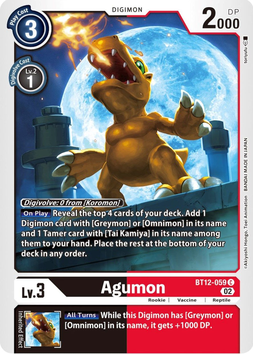 Agumon BT12-059 [ Inglese / Giapponese ]