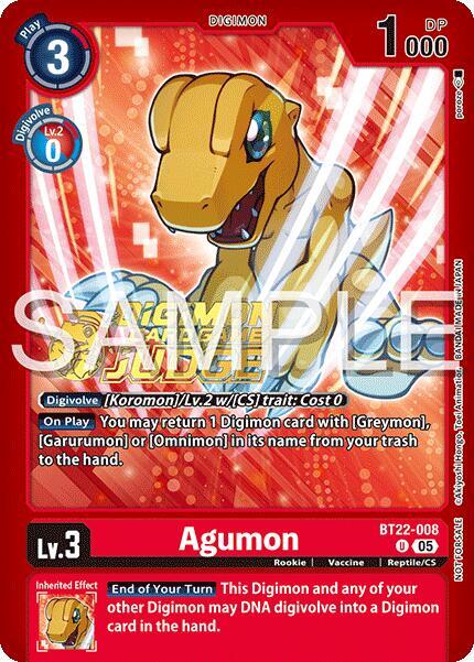 Agumon BT22-008 [ Inglese / Giapponese ]