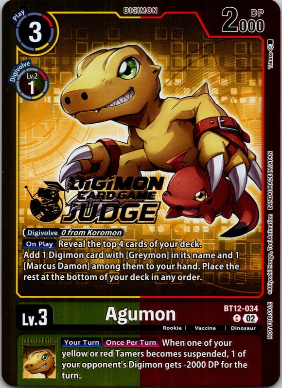 Agumon BT12-034 [ Inglese / Giapponese ]