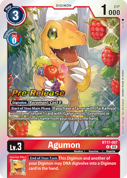 Agumon BT17-007 [ Inglese / Giapponese ]