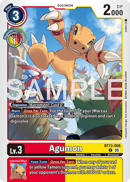 Agumon BT13-008 [ Inglese / Giapponese ]