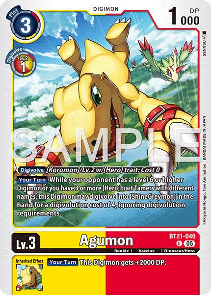 Agumon BT21-040 [ Inglese / Giapponese ]