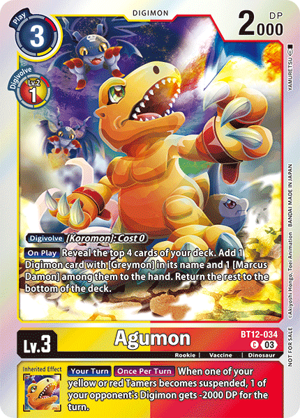 Agumon BT12-034 [ Inglese / Giapponese ]