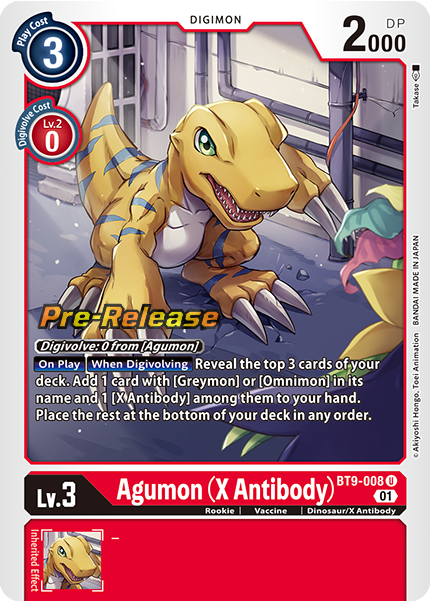 Agumon (X Antibody) BT9-008 [ Inglese / Giapponese ]