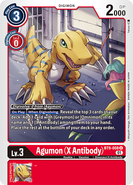 Agumon BT9-008 [ Inglese / Giapponese ]