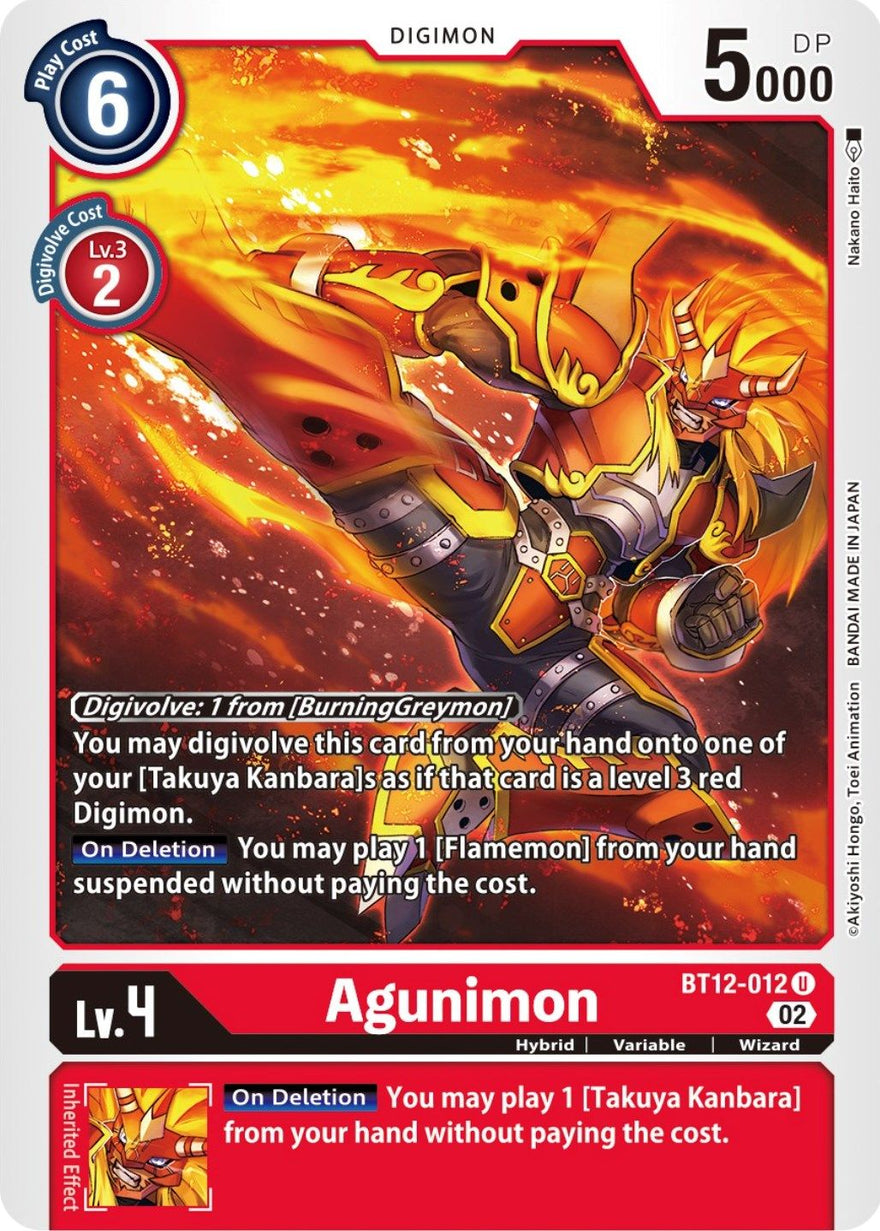 Agunimon BT12-012 [ Inglese / Giapponese ]