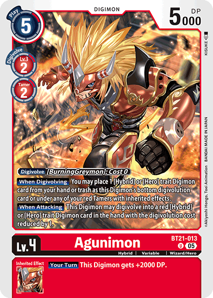Agunimon BT21-013 [ Inglese / Giapponese ]