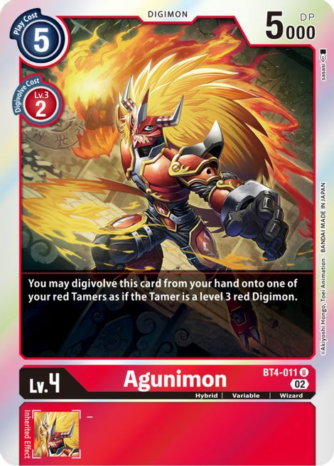 Agunimon BT4-011 [ Inglese / Giapponese ]