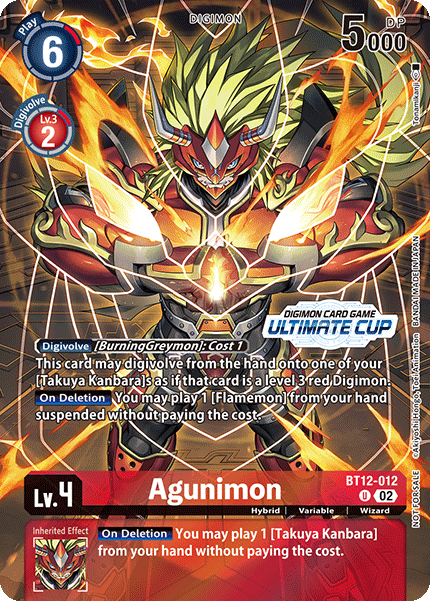Agunimon BT12-012 [ Inglese / Giapponese ]