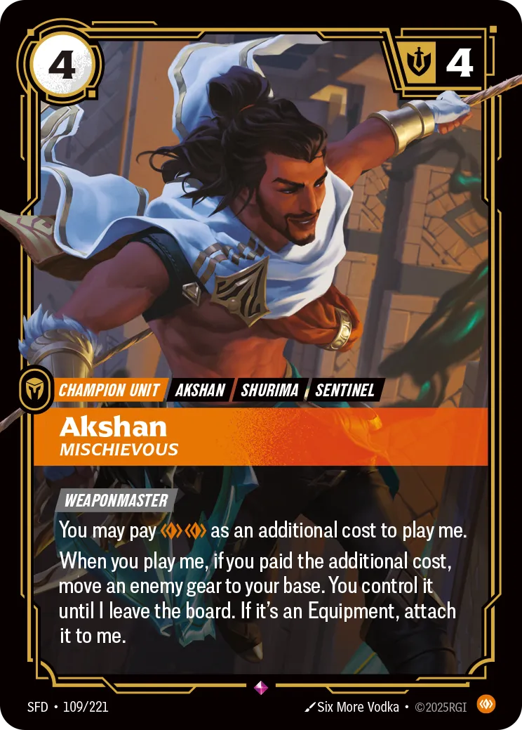 Akshan - Mischievous (RARE) [ Inglese / Cinese Semplificato ]