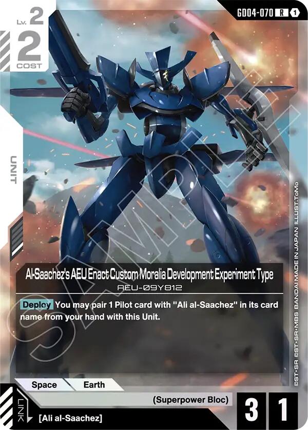 Al-Saachez's AEU Enact Custom Moralia Development Experiment Type GD04-070 [ Inglese / Giapponese ]
