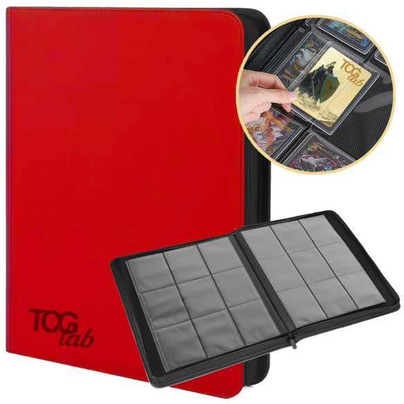 Album per Toploader 9 Tasche 252 Posti – Rosso | TcgLab Sideloading PU Acid-Free