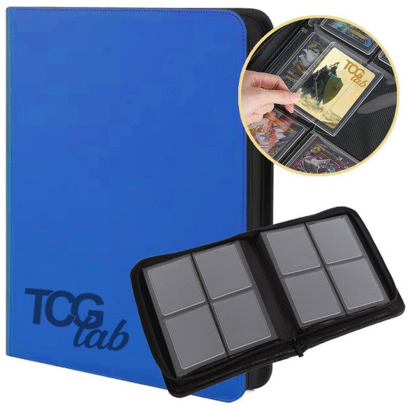 Album per Toploader 4 Tasche 112 Posti – Blu | TcgLab Sideloading PU Acid-Free