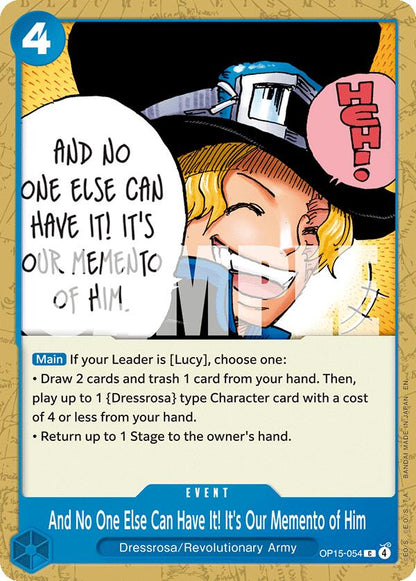 And No One Else Can Have It! It's Our Memento of Him OP15-054 [ Inglese / Giapponese / Francese / Cinese Semplificato ]