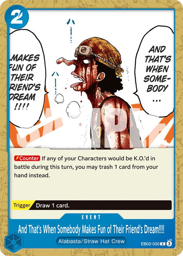 And That's When Somebody Makes Fun of Their Friend's Dream!!!! EB02-030 [ Inglese / Giapponese / Francese / Cinese Semplificato ]