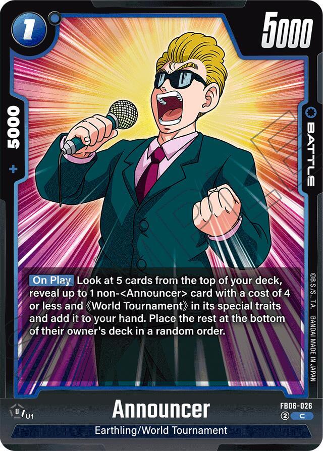 Announcer FB06-026 [ Inglese / Giapponese ]