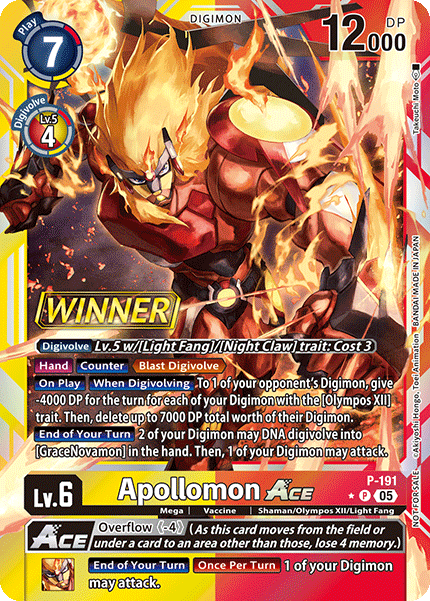 Apollomon ACE P-191 [ Inglese / Giapponese ]
