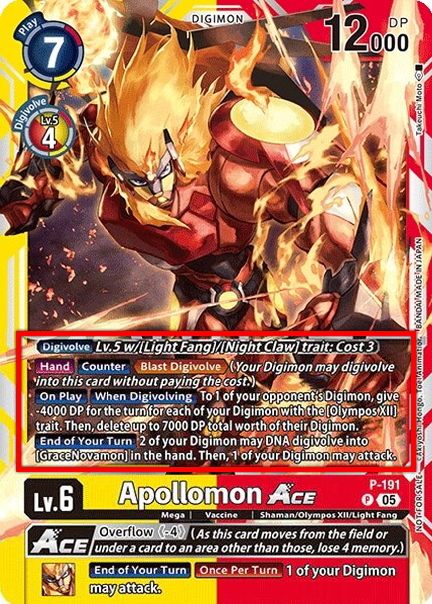 Apollomon ACE P-191 [ Inglese / Giapponese ]