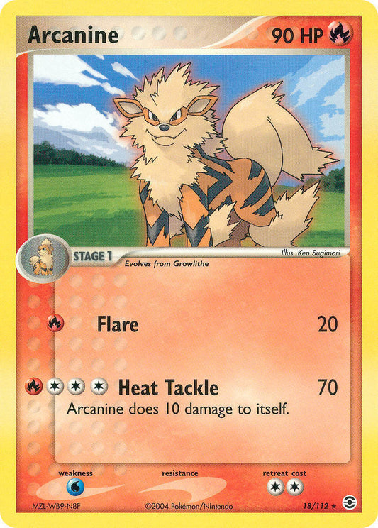 Arcanine - EX RossoFuoco e VerdeFoglia 18/112 [ Italiano / Inglese ]