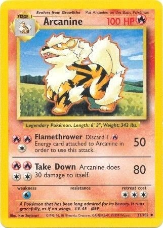 Arcanine - Set Base 23/102 [ Italiano / Inglese ]