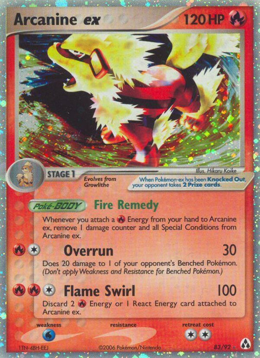 Arcanine ex - EX La Leggenda di Mew 83/92 [ Italiano / Inglese ]