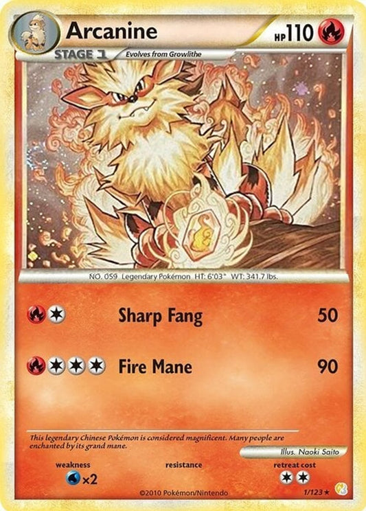 Arcanine - HeartGold SoulSilver 001/123 [ Italiano / Inglese ]