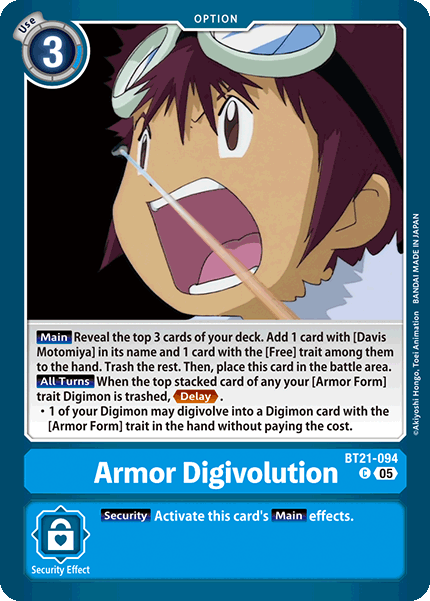 Armor Digivolution BT21-094 [ Inglese / Giapponese ]